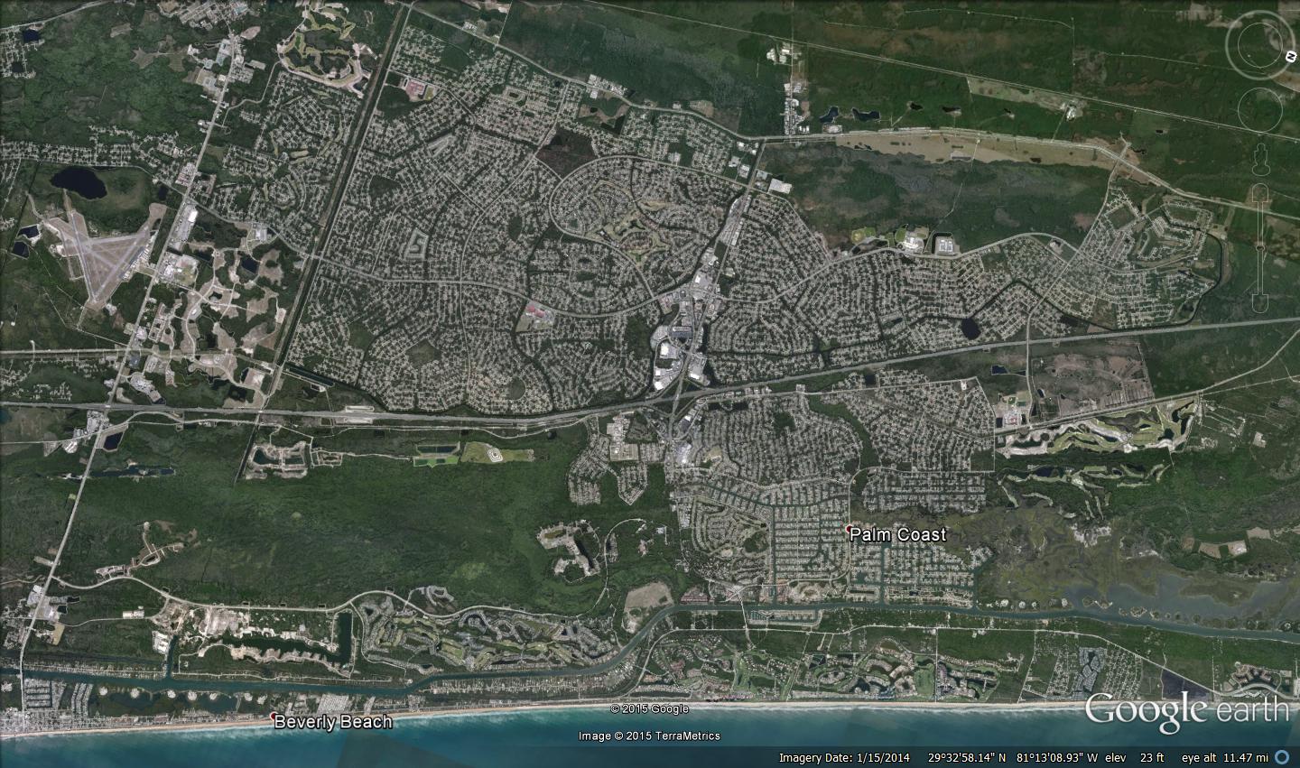 Palm Coast, FL - Google Earth